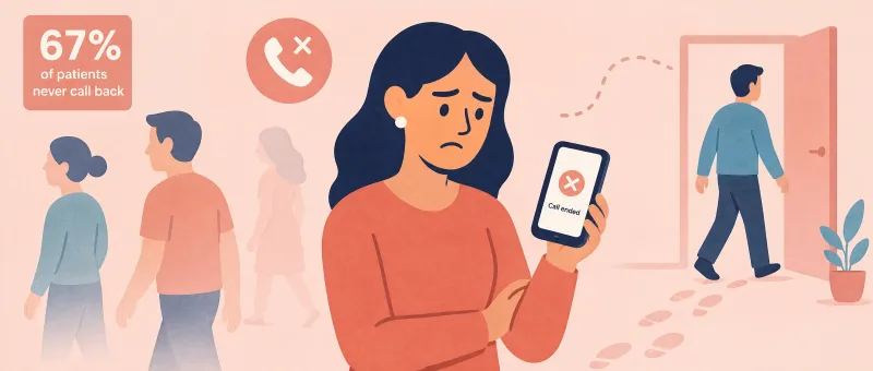 67 percent of patients never call back